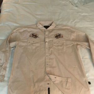 Pearl snap casual button down shirt